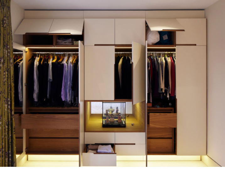 Modular MDF Hotel Luxury Bedroom Storage Cabinet Furniture Modern Wardrobe