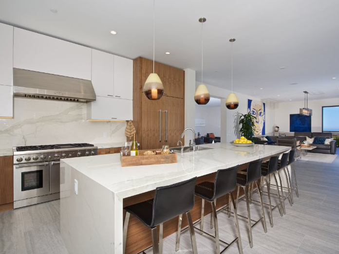 Apartment Kitchen & Vanity Design White Lacquer And MFC Kitchen Cabinets